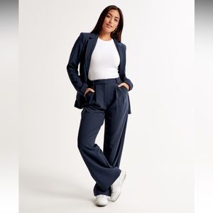 Abercrombie & Fitch Curve Love Sloan Tailored Pant Size 28/6 Navy Blue